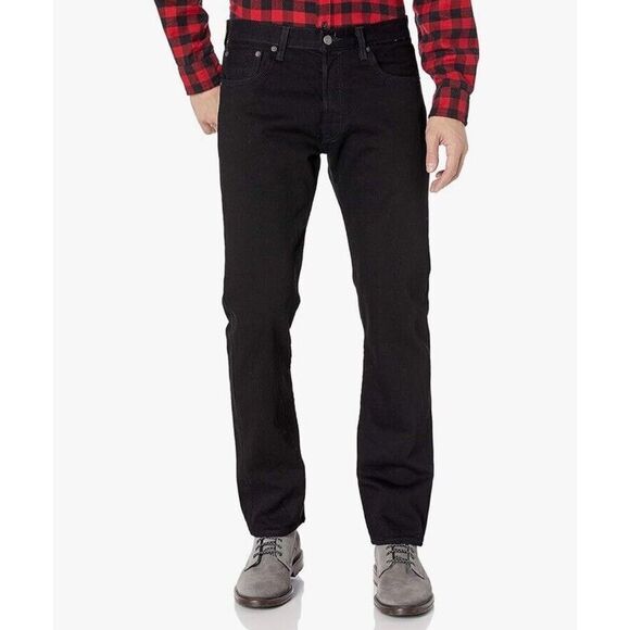 Levi's 501 Black Polish Button Fly Straight Leg Jeans Size 48x32 NWT Made Mexico